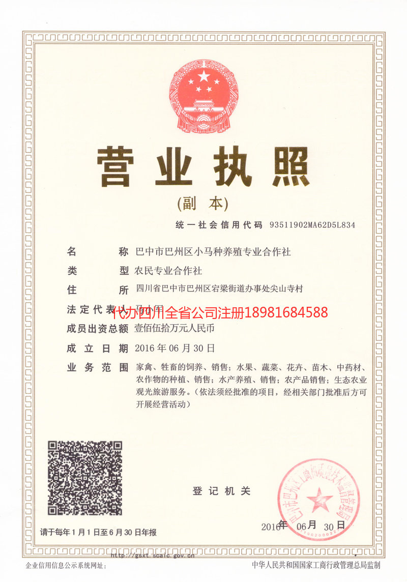 资中资中小马种养殖专业合作社